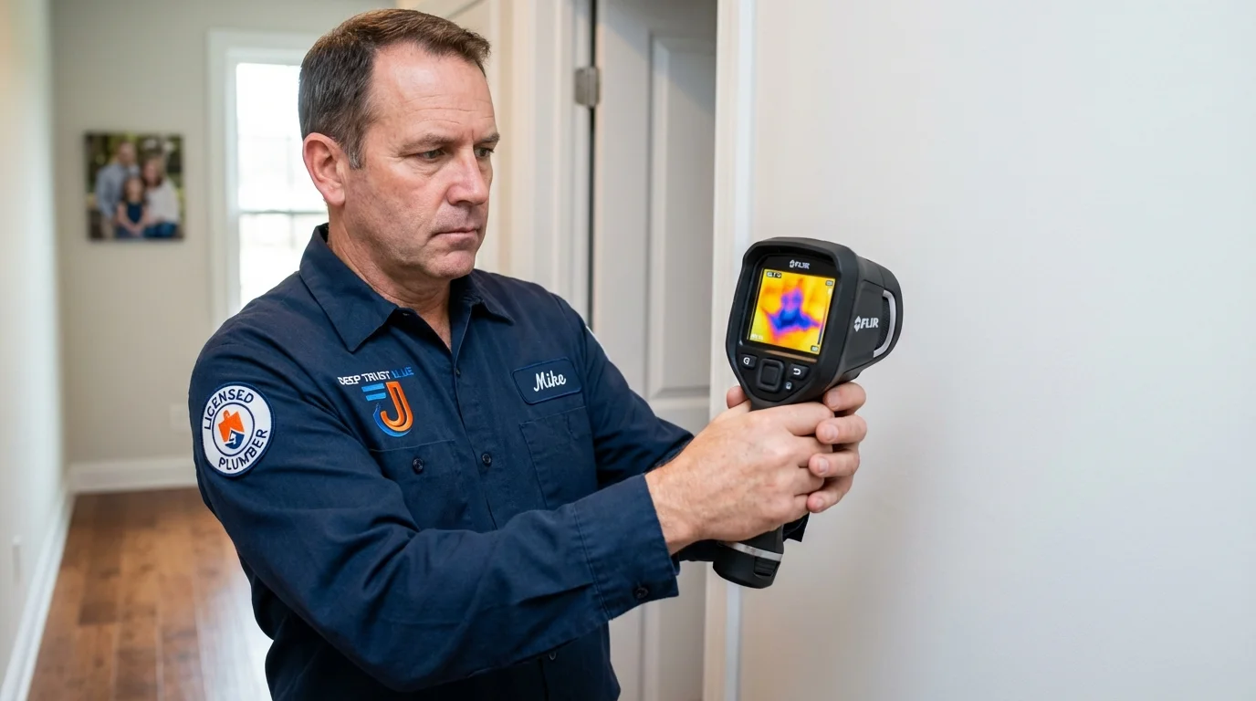 Thermal imaging leak detection by Johns Plumbing LLC in South Yarmouth